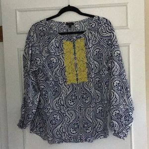 Summer Blouse with Yellow Beading